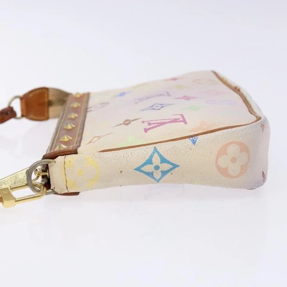 LOUIS VUITTON Monogram Multicolor Pochette Pouch White M92649 LV Auth 138420 - Picture 6 of 16
